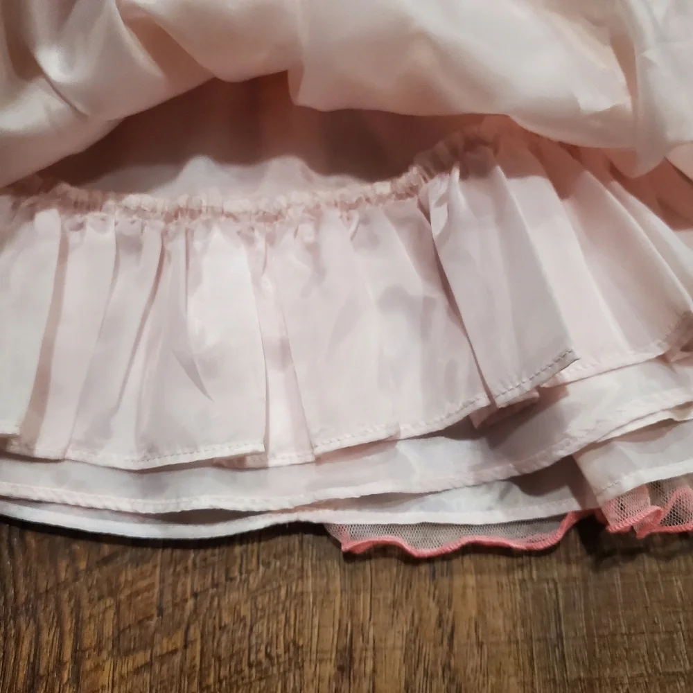 Bonnie Baby Girl Fancy Dress Pastel Pink Tulle Rainbow Floral Lace Rose Formal - Picture 4 of 9
